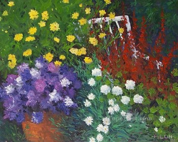 Garden Painting - yxf033bE impressionism garden